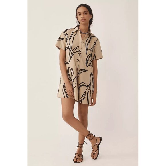 NWT Size LP -The Pollie Short-Sleeve Cotton Swing Tunic Mini Dress (NWT US$ 148) - Picture 2 of 16